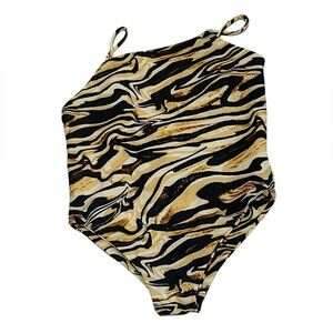 Skatie Kids One Piece Swimsuit Abstract Marble Print Size 5/6 NWOT